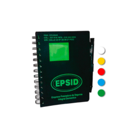 267. Agenda Cartón de Colores 12.5 x 17.5 cm